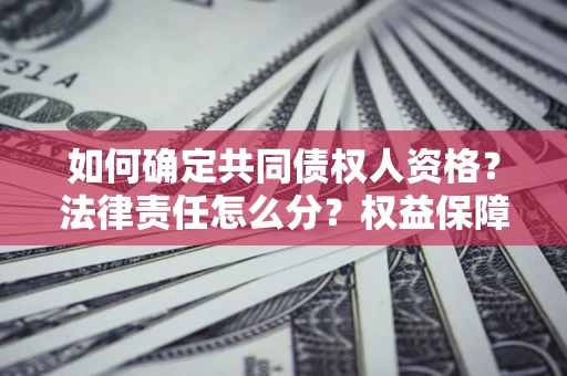 武汉如何确定共同债权人资格？法律责任怎么分？权益保障技巧揭秘！