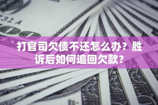 武汉打官司欠债不还怎么办？胜诉后如何追回欠款？