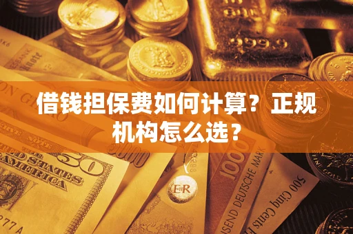 武汉借钱担保费如何计算？正规机构怎么选？