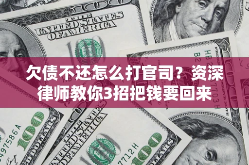 武汉欠债不还怎么打官司？资深律师教你3招把钱要回来