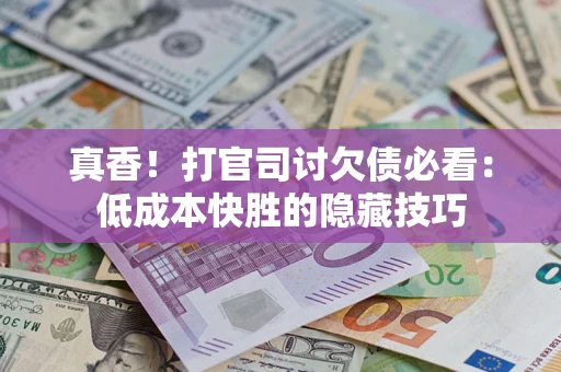 武汉真香！打官司讨欠债必看：低成本快胜的隐藏技巧
