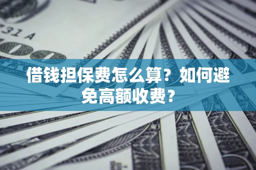 武汉借钱担保费怎么算？如何避免高额收费？