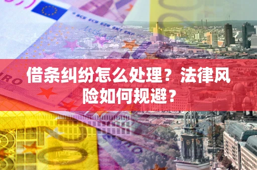 武汉借条纠纷怎么处理？法律风险如何规避？
