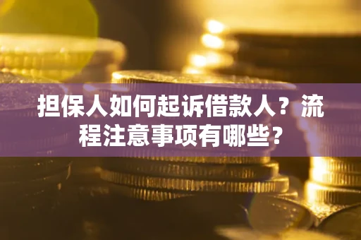 武汉担保人如何起诉借款人？流程注意事项有哪些？